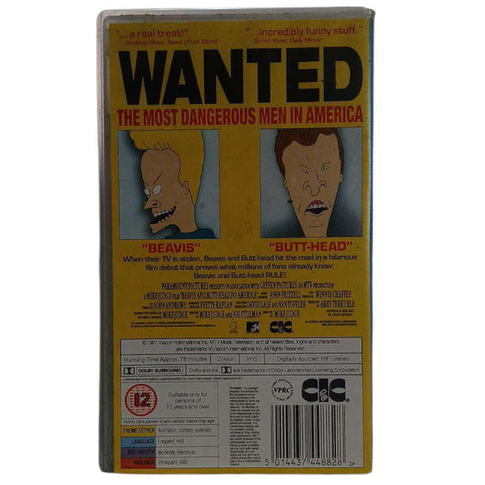 Beavis and Butt-Head Do America VHS