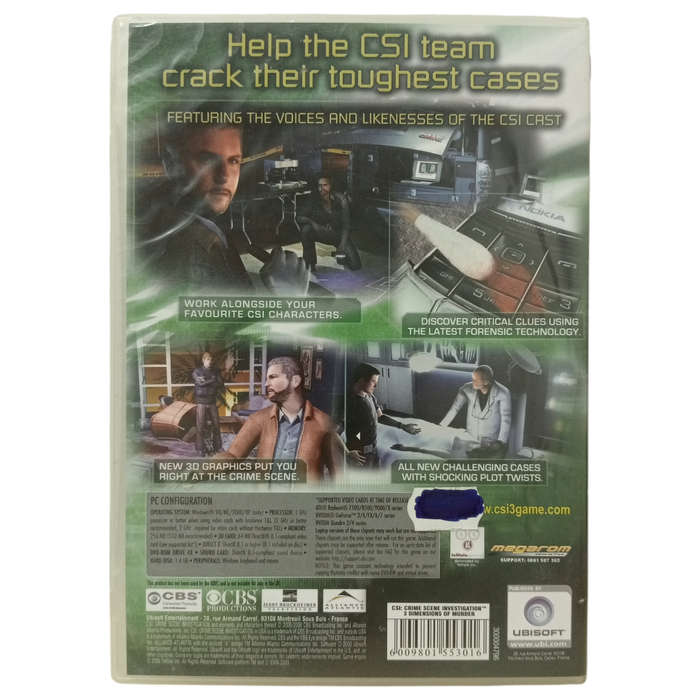 CSI: Crime Scene Investigation - 3 Dimensions Of Murder PC (DVD)