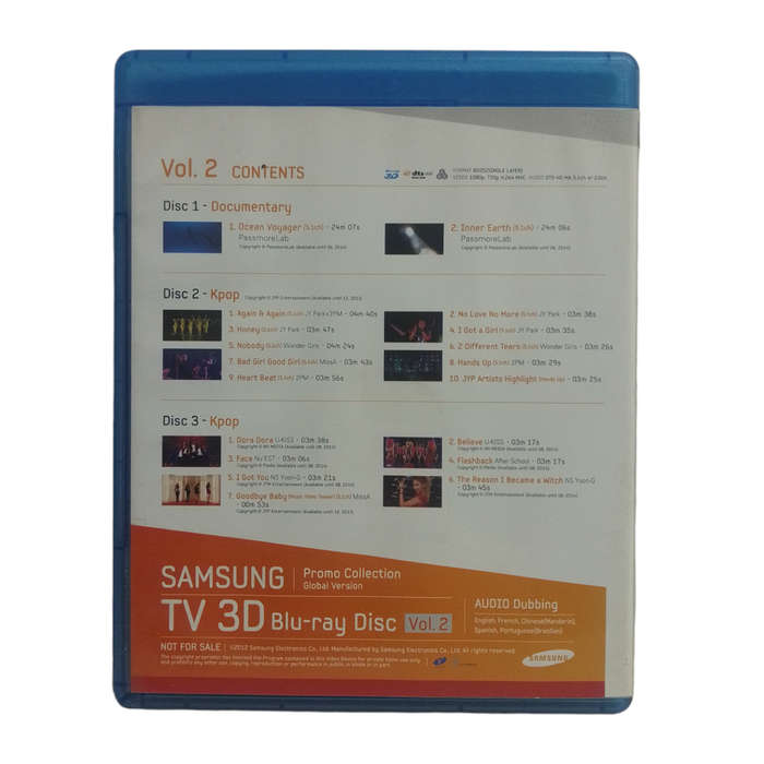 Samsung TV 3D Volume 2 Blu-Ray