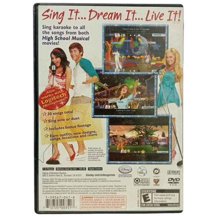 High School Musical - Sing it Play Station 2