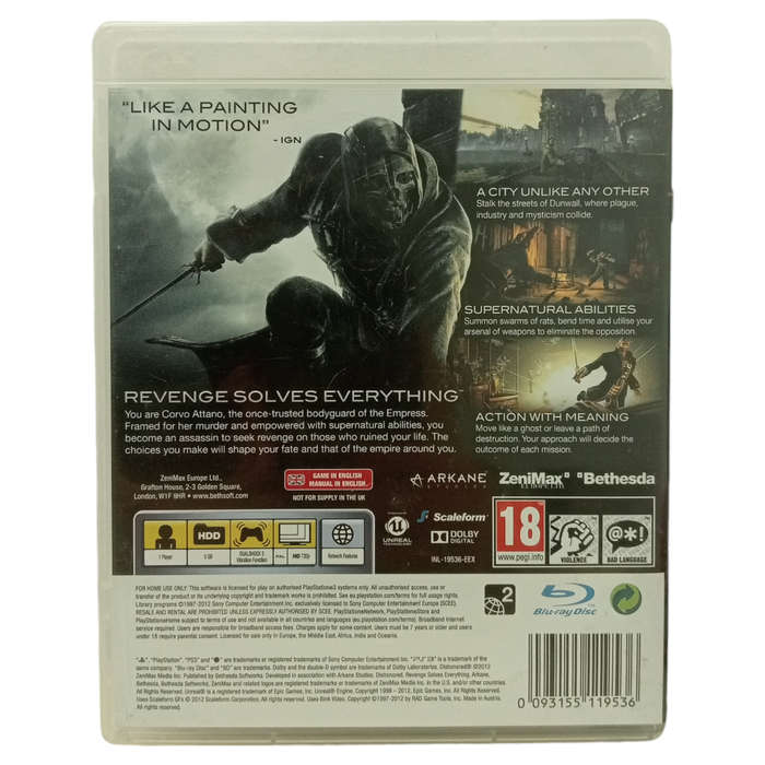 Dishonoured PlayStation 3