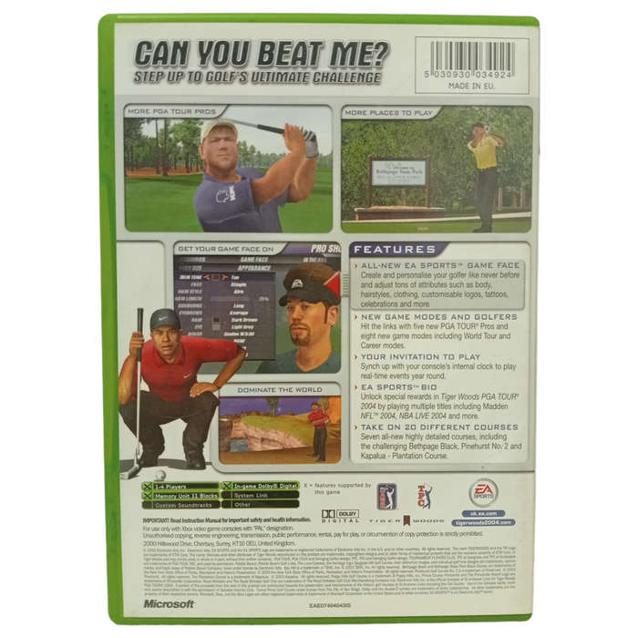 Tiger Woods PGA Tour 2004 XboX
