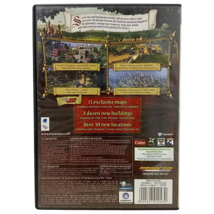 The Settlers 7 - Paths To A Kingdom Gold Edition PC (DVD)
