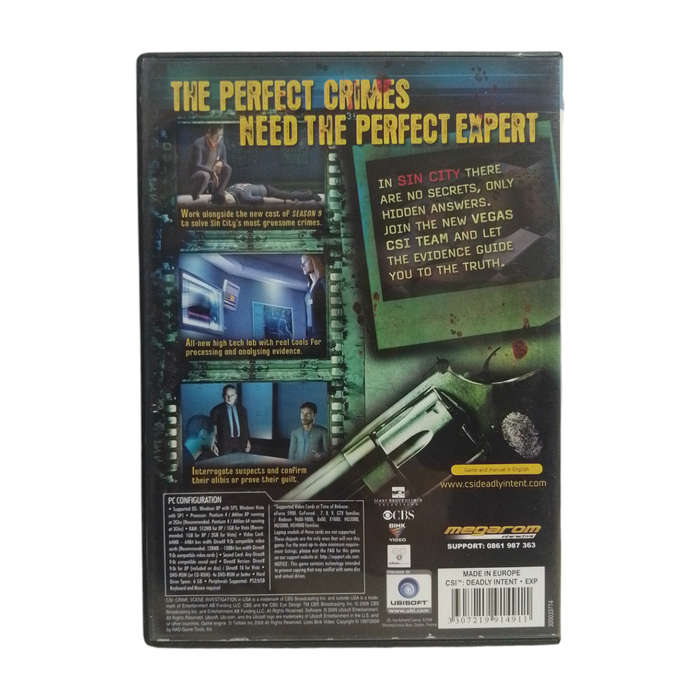 CSI, Crime Scene Investigation - Deadly Intent PC (DVD)
