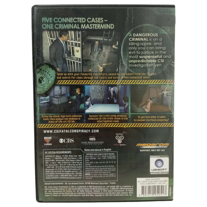 CSI: Crime Scene Investigation - Fatal Conspiracy PC (DVD)