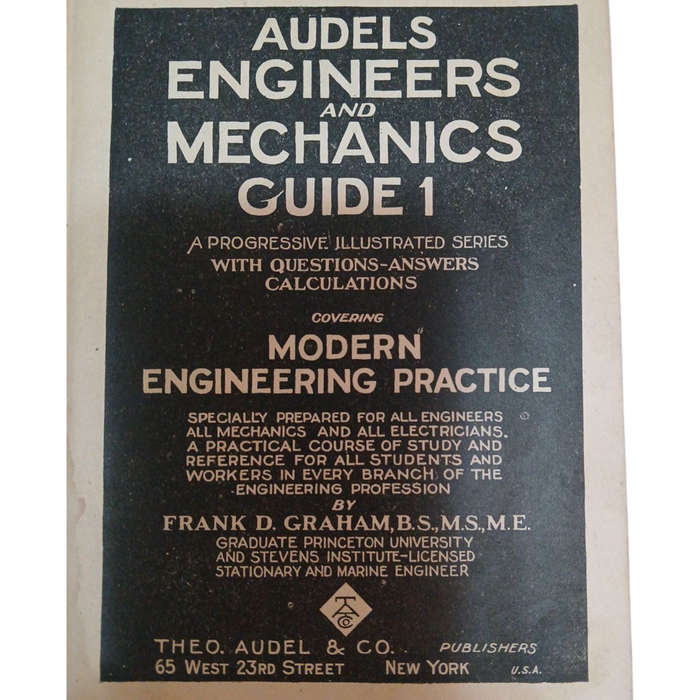 1927 Audels Engineers and Mechanics Guide Questions, Answers & Illustrations Volumes 1-8 by Frank D.