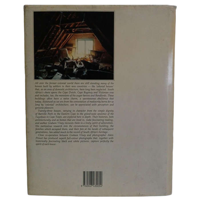 1987 Colonial Houses of South Africa By Graham Viney hardcover w/Dustjacket