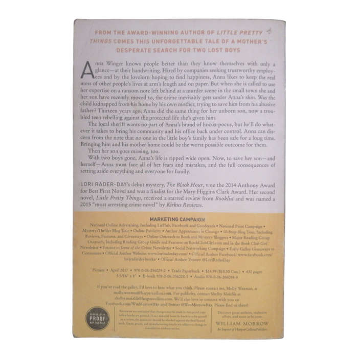 2017 The Day I Died by Lori Rader-Day Uncorrected Proof Copy First Edition Softcover