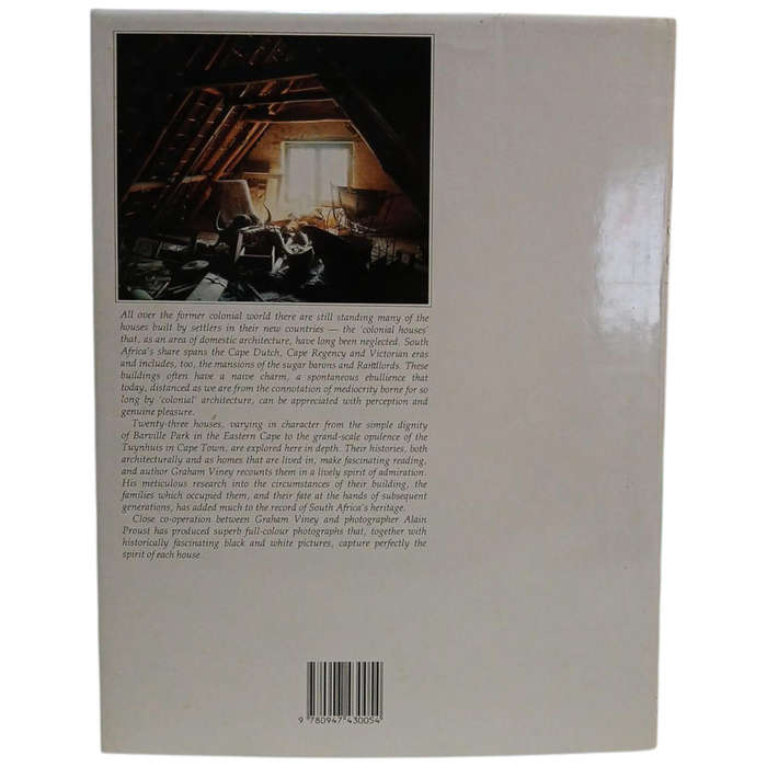 1988 Colonial Houses of South Africa By Graham Viney hardcover w/Dustjacket