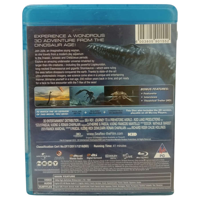 Sea Rex 3D - Journey To A Prehistoric World Blu-Ray