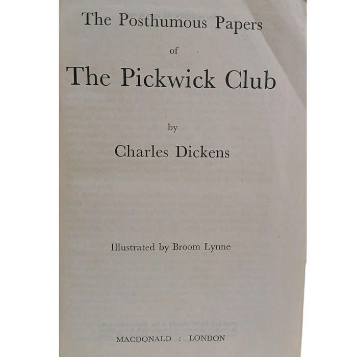 1948 The Posthumous Papers of The Pickwick Club By Charles Dickens Hardcover w/o Dustjacket