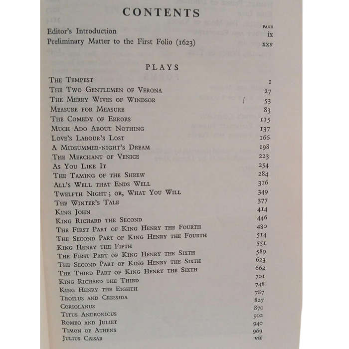 1964 The Complete Works of Shakespeare By Peter Alexander Hardcover w/Dustjacket