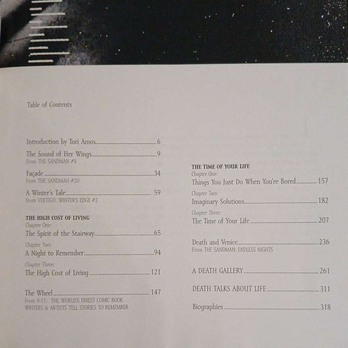2012 Death The Deluxe Edition By Neil Gaiman Hardcover w/Dustjacket