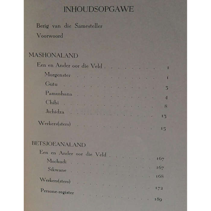 1952 Wie is Wie in ons Sendingvelde, Mashonaland en Betsjoeanaland by P L.Olivier Hardcover w/Dustja