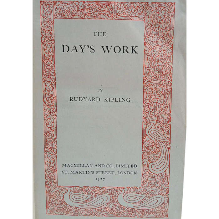 1927 The Day's Work Pocket Edition By Rudyard Kipling Hardcover w/o Dustjacket