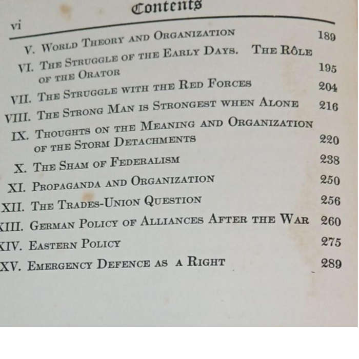 1933 My Battle by Adolf Hitler, E.T.S. Dugdale (abridgement, transl.) Hardcover w/o Dustjacket