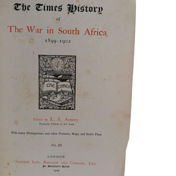 1905 The History of The War In South Africa 1899-1902 Volume 3 By L.S. Amery Hardcover w/o Dustjacke