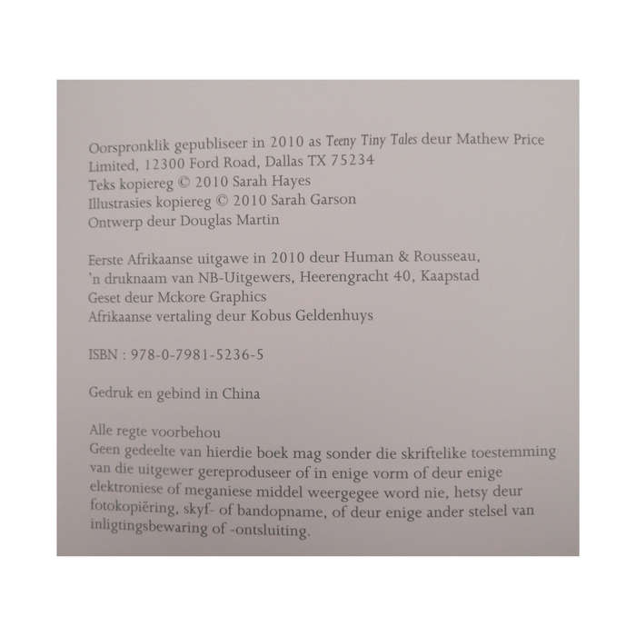 2010 Dierestories Vir Slaaptyd by Georgie Adams and Atsuko Morozumi and Kleinste Klein Karnallies by