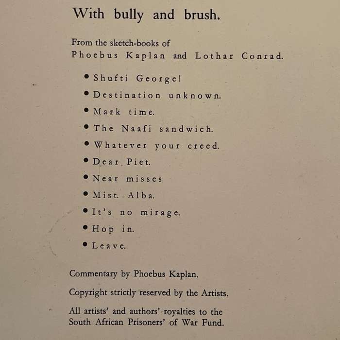With Bully and Brush - From the Sketchbooks of Phoebus Kaplan and Lothar Conrad Softcover