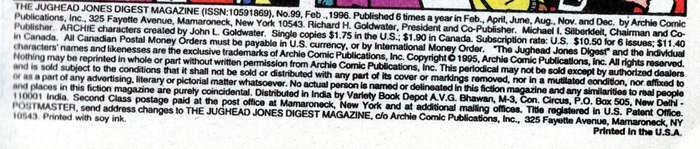 The Archie Digest Library- Archie Archie Andrews Number 97 and Jughead Jones Number 99 2 Comic Set S
