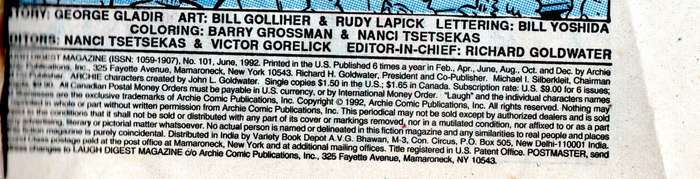 The Archie Digest Library- Laugh Number 101 and Archie Number 116 2 Comic Set Softcover