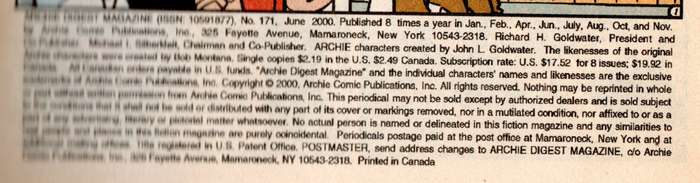 The Archie Digest Library- Laugh Number 123, Archie Number 139 and Archie Number 171 3 Comic Set Sof