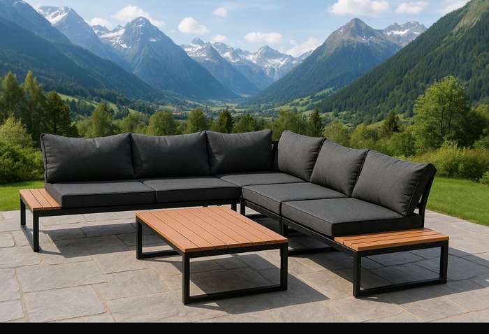 Casa Modern Outdoor Corner Patio Lounge Set White