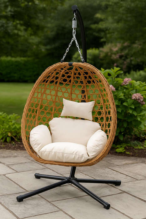 Foldable Hanging Chair Brown