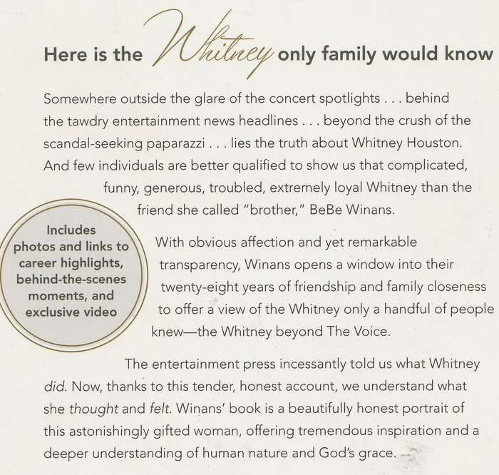 THE WHITNEY I KNEW by Bebe Winans with Timothy Willard