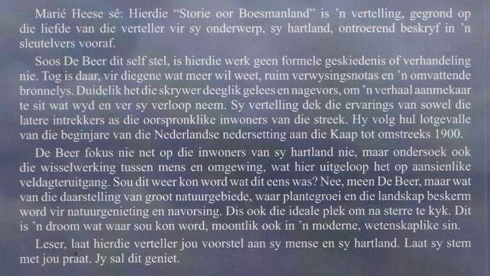 'N STORIE OOR BOESMANLAND by Hannes de Beer