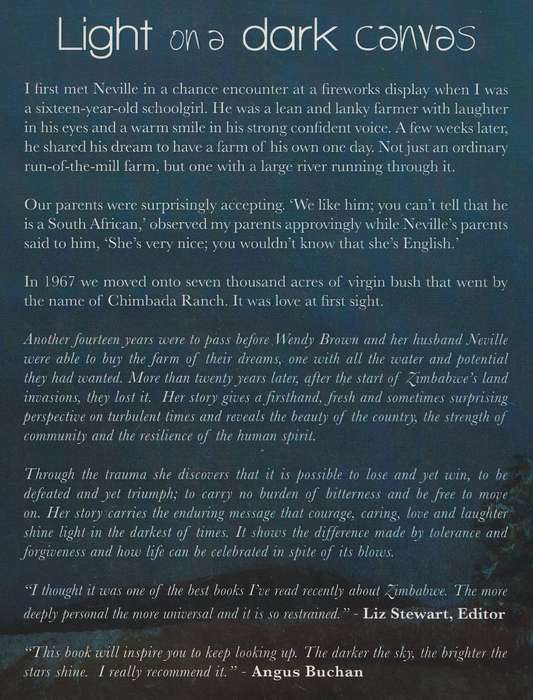 LIGHT ON A DARK CANVAS: LOVE AND RISK IN AFRICA by Wendy Brown