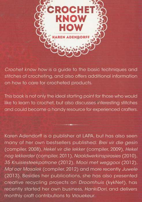 CROCHET KNOW HOW by Karen Adendorff