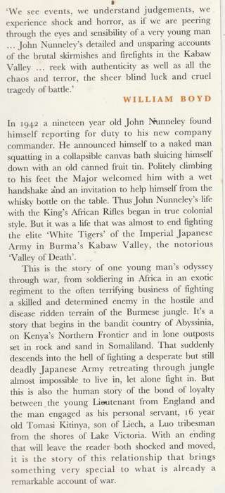 TALES FROM THE KING'S AFRICAN RIFLES by John Nunneley