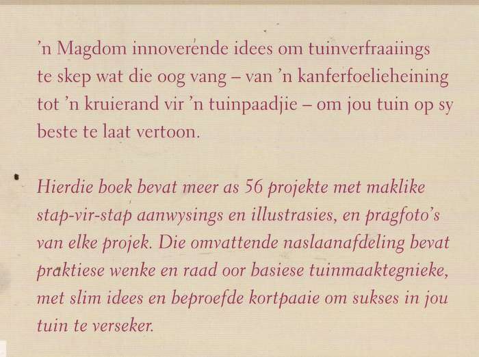 PROJEKTE VIR JOU TUIN: 50 PROJEKTE MET STAP-VIR-STAP AANWYSINGS - Richard Bird & George Carter