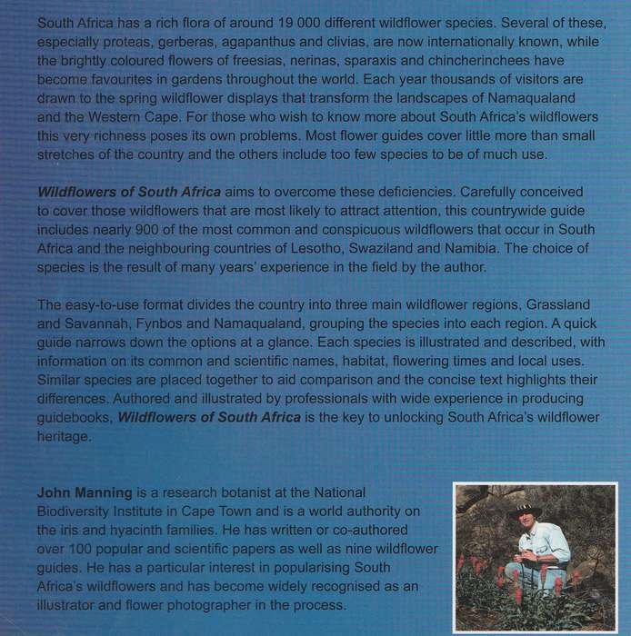 PHOTO GUIDE TO THE WILDFLOWERS OF SOUTH AFRICA by John Manning