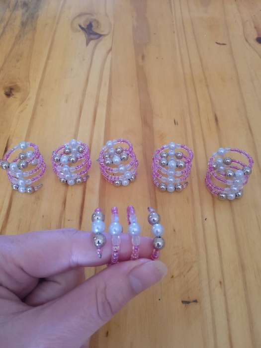 Pink Beaded Serviette Holders