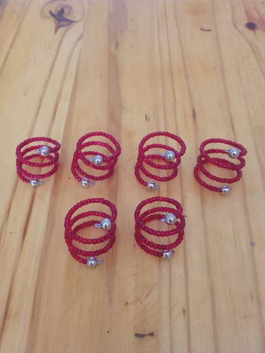 Red Beaded Serviette Holders for sale
