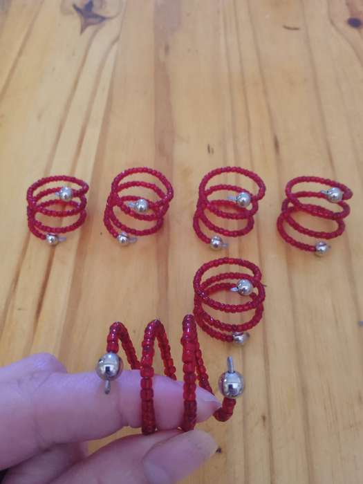Red Beaded Serviette Holders for sale