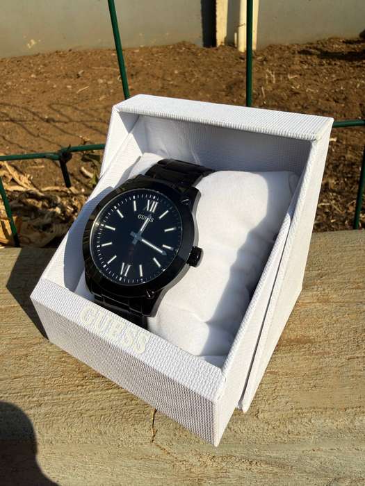 Guess Crescent Black Dial Watch
