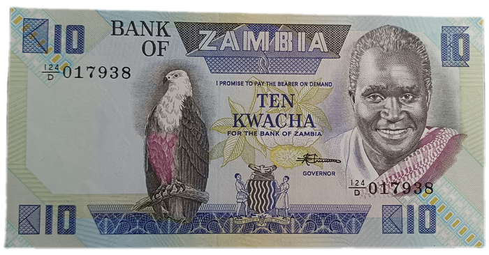 Zambia Bank Note Ten Kwacha (UNC)