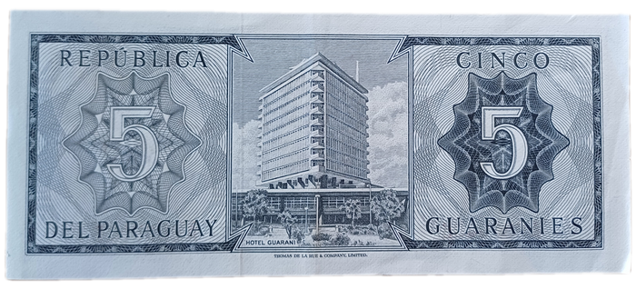 Paraguay Bank Note 5 Guaranies