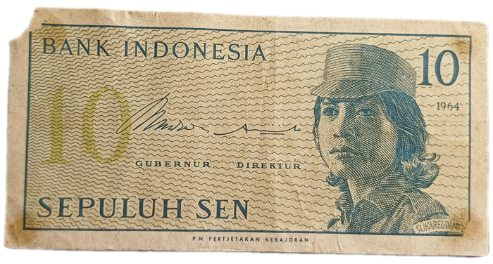 Indonesia 1964 Bank Note 10 Sen