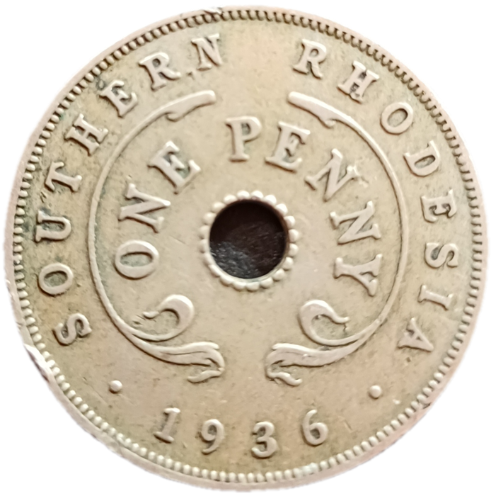 1936 Southern Rhodesia Penny