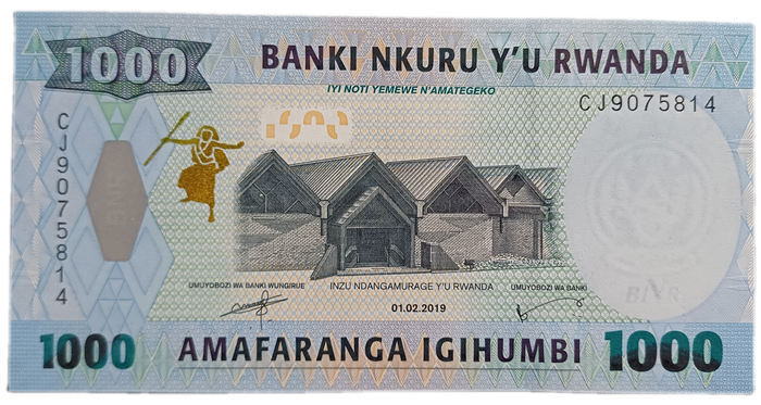 Rwanda Bank Note 1000 Francs