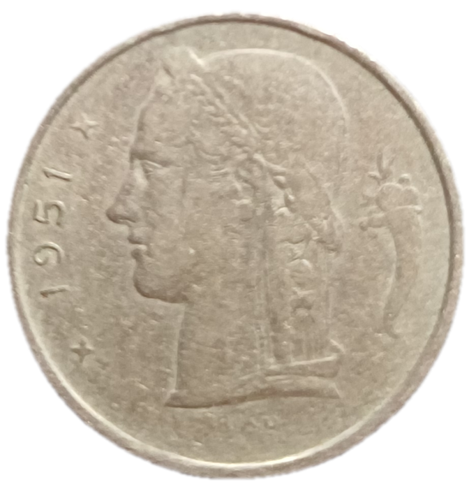 1951 Belgium 1 Franc