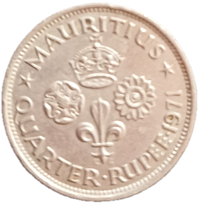 1971 Mauritius Quarter Rupee