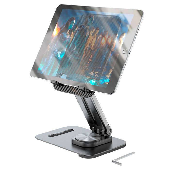 Tabletop holder PH48 Fun rotating desktop stand - black