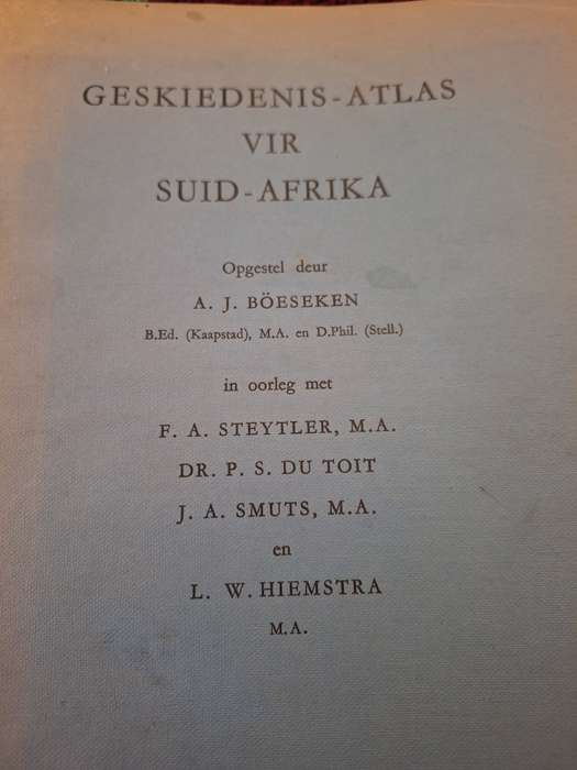 Geskiedenis-atlas vir Suid-Afrika - AJ Boeseken