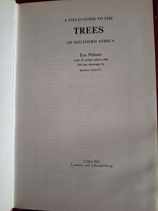 A Field Guide to the TREES of Southern Africa Eve Palmer 1981 Collins