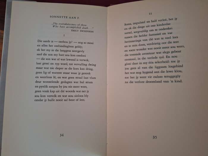DIE VROU en ander verse deur Elizabeth Eybers printed 1955 (1000copies) in Holland Afrikaans (Rare)